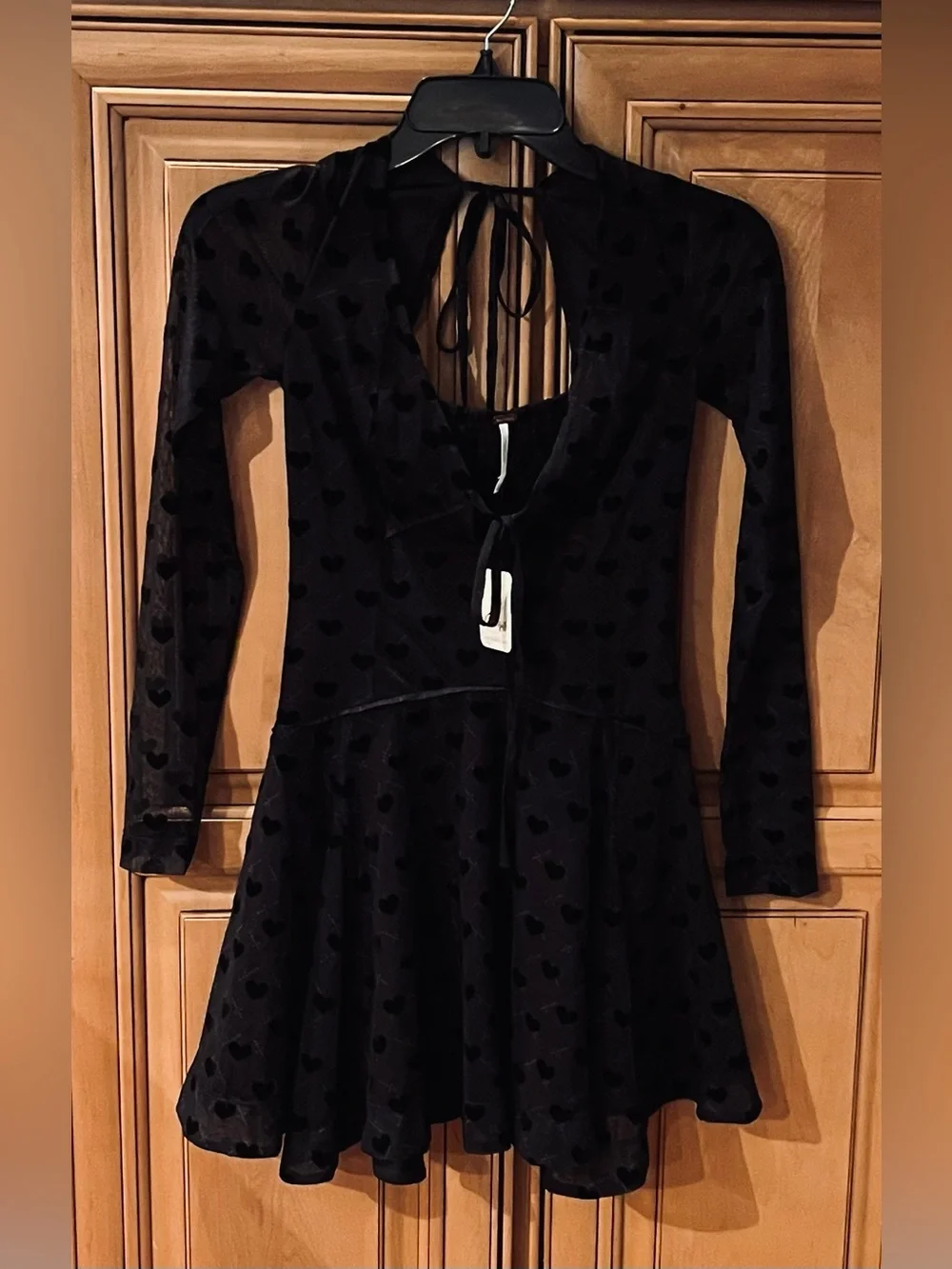 NWT Free People Sway With Me Flocked Mini Dress